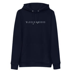 Open image in slideshow, Classic Embroidered Hoodie in Black/Navy
